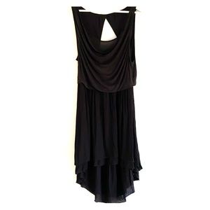 Free People black layered multi texture dress